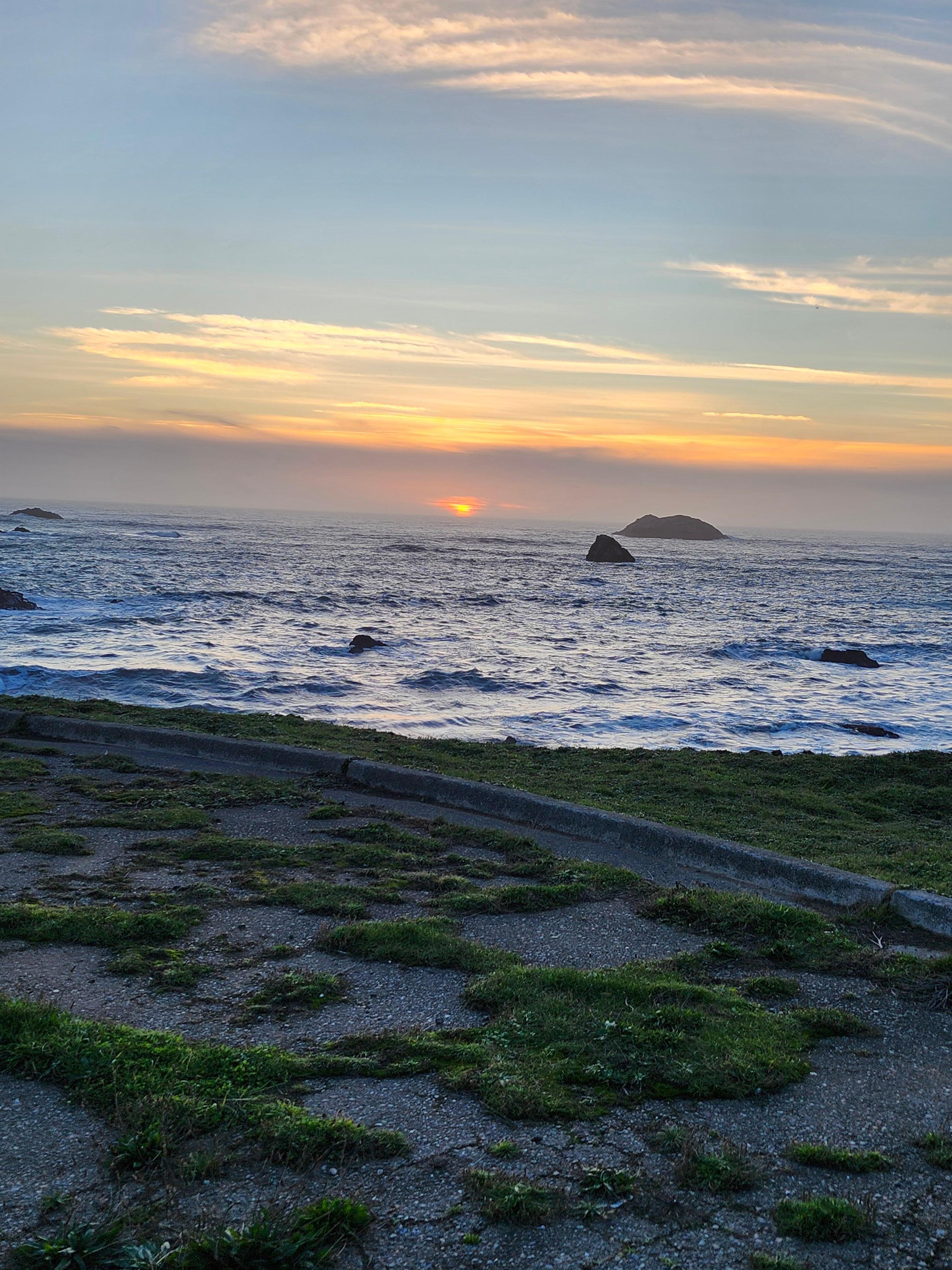 The weather was nice and sunny to walk on the beach.