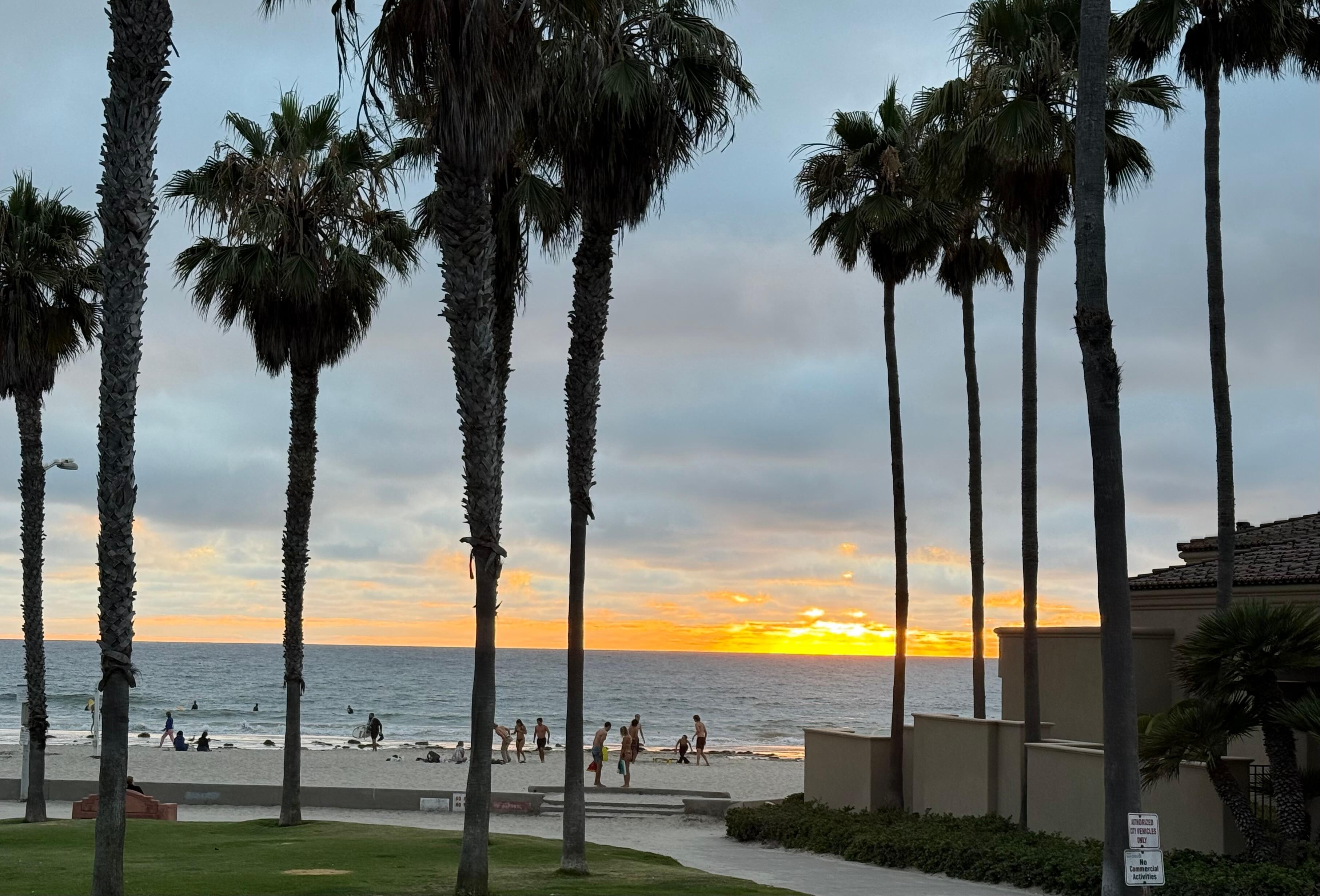 Beautiful sunset seen from the patio. 