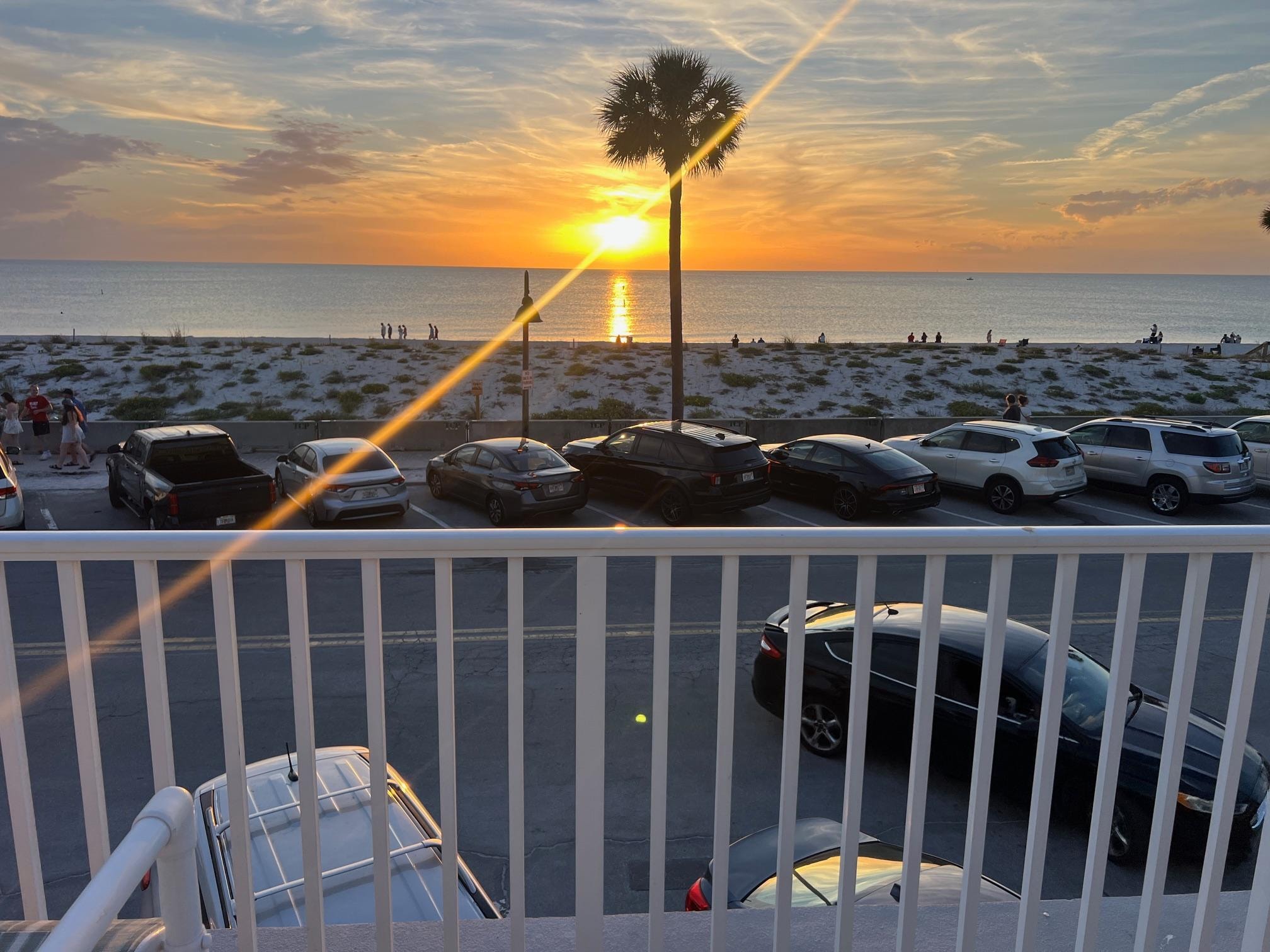 Sunset from the balcony.