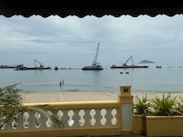 Heavy construction work destroying the seaview and disturbing sleep.