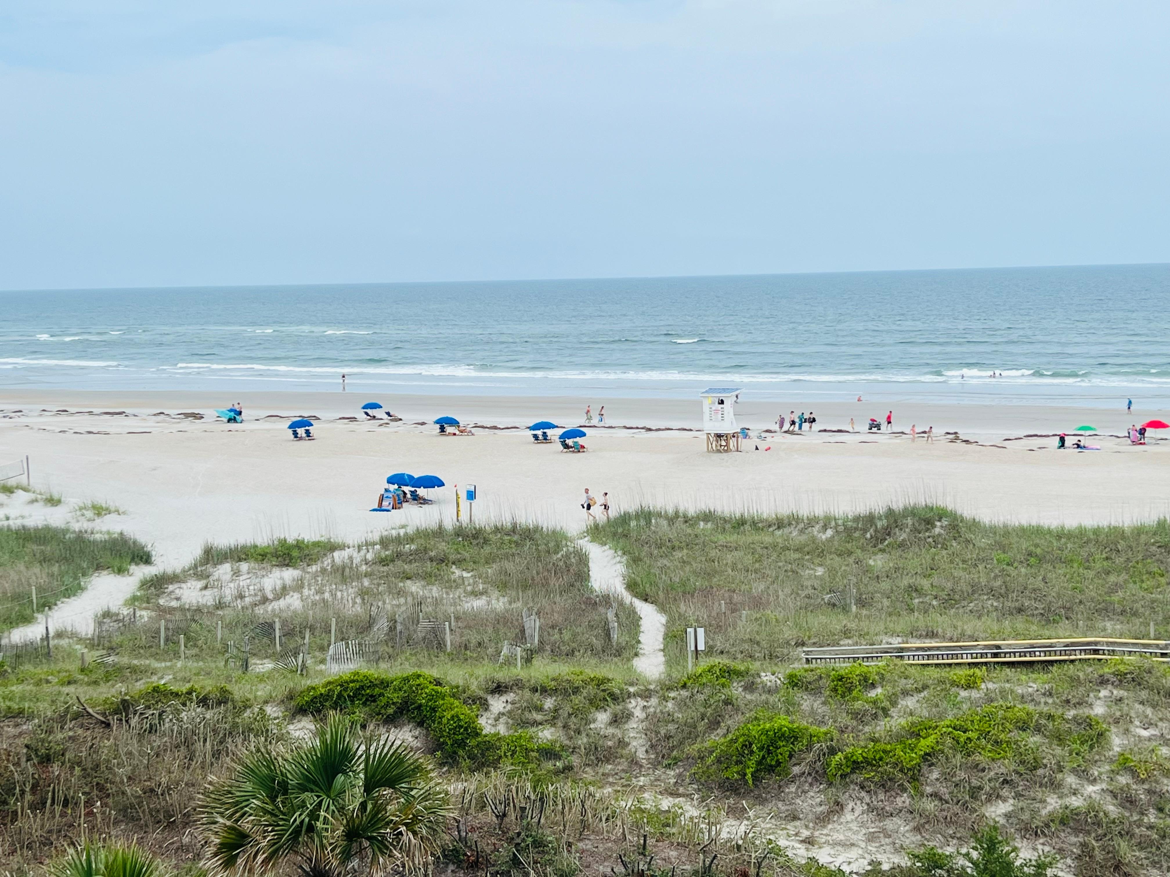 View from room. Beach looks farther than what it is.