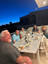 Dining on the outdoor patio