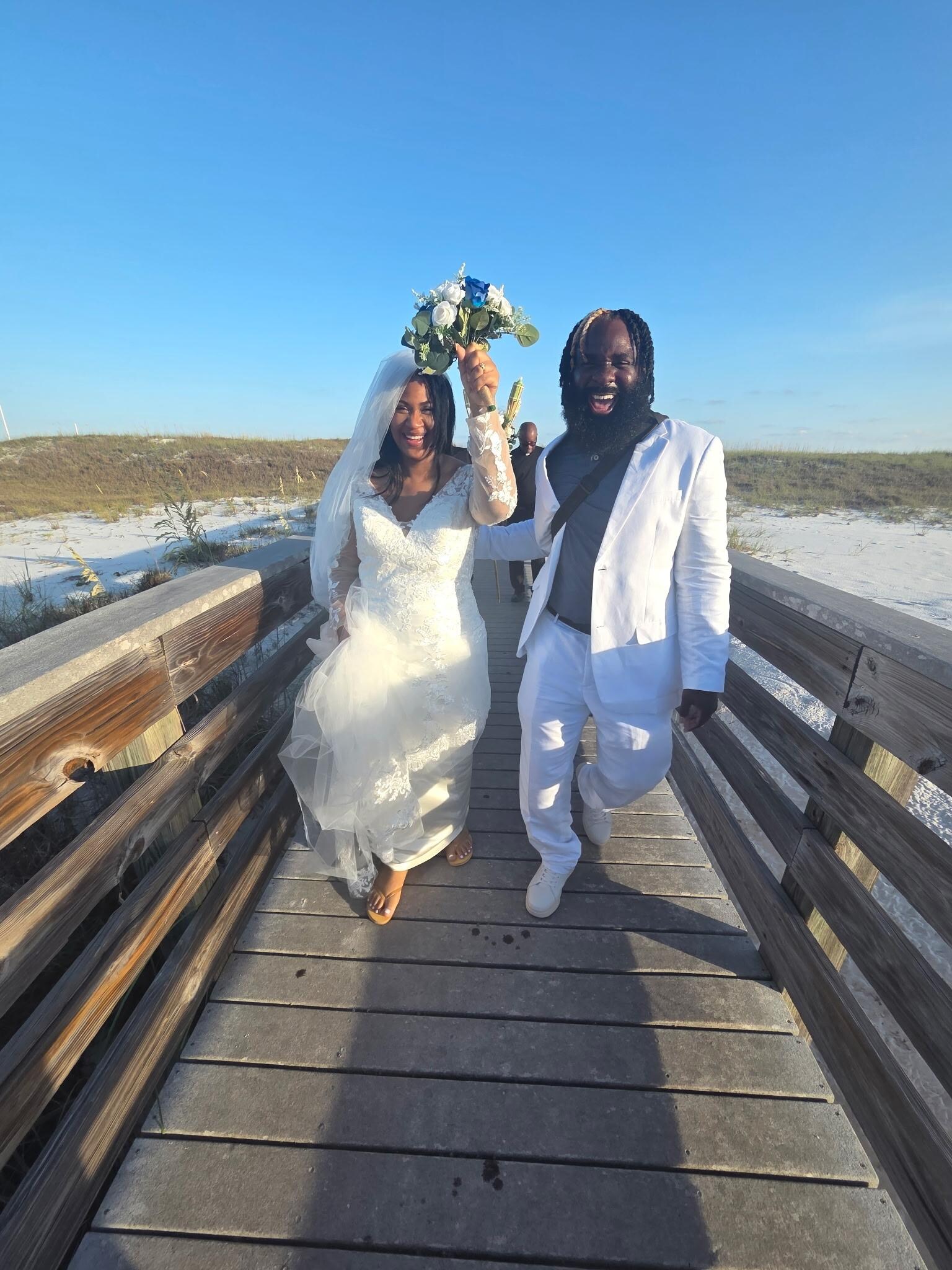 wedding at the local Navarre Beach
