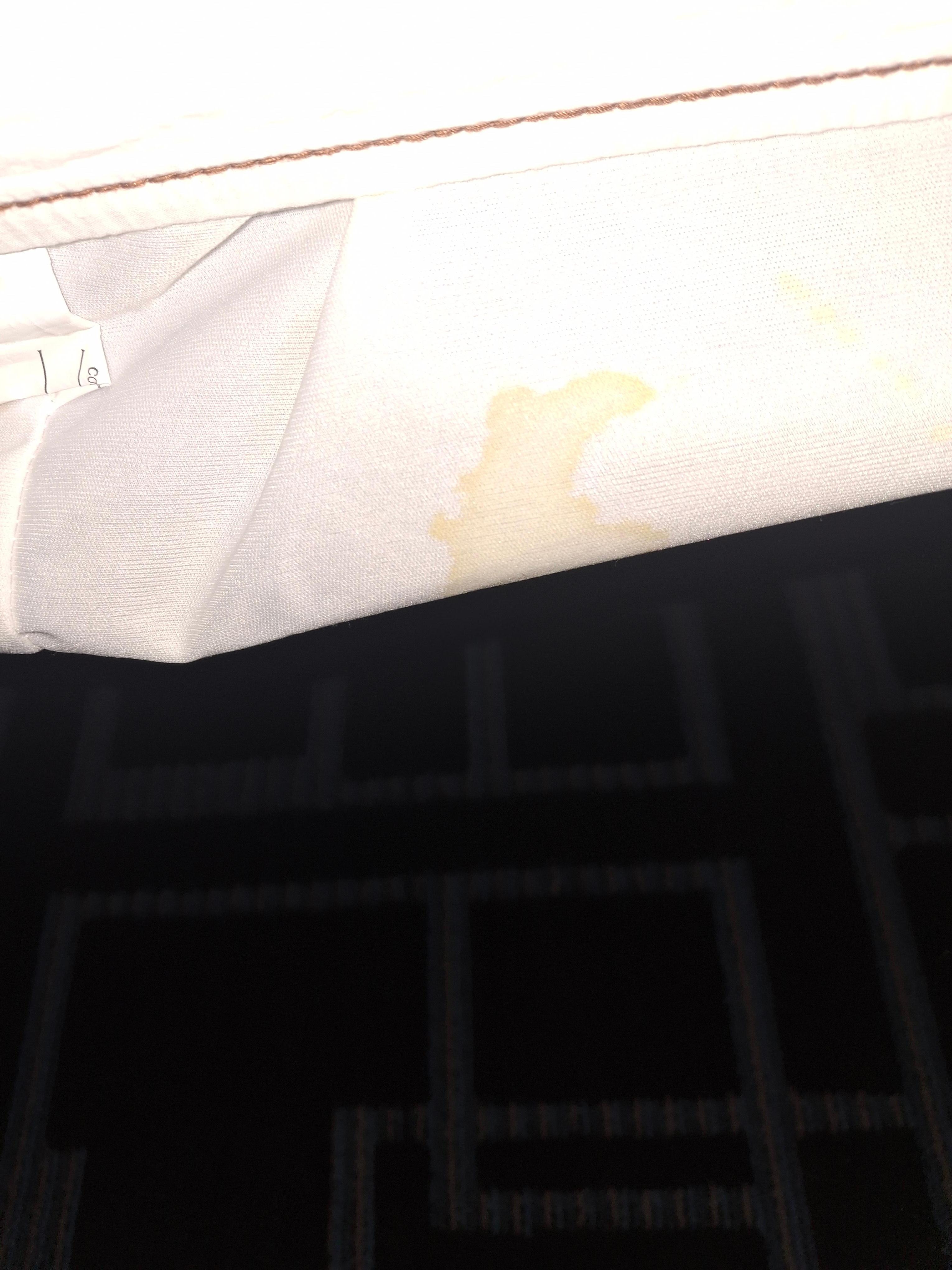 Urine stains on the mattress pad,Yuk