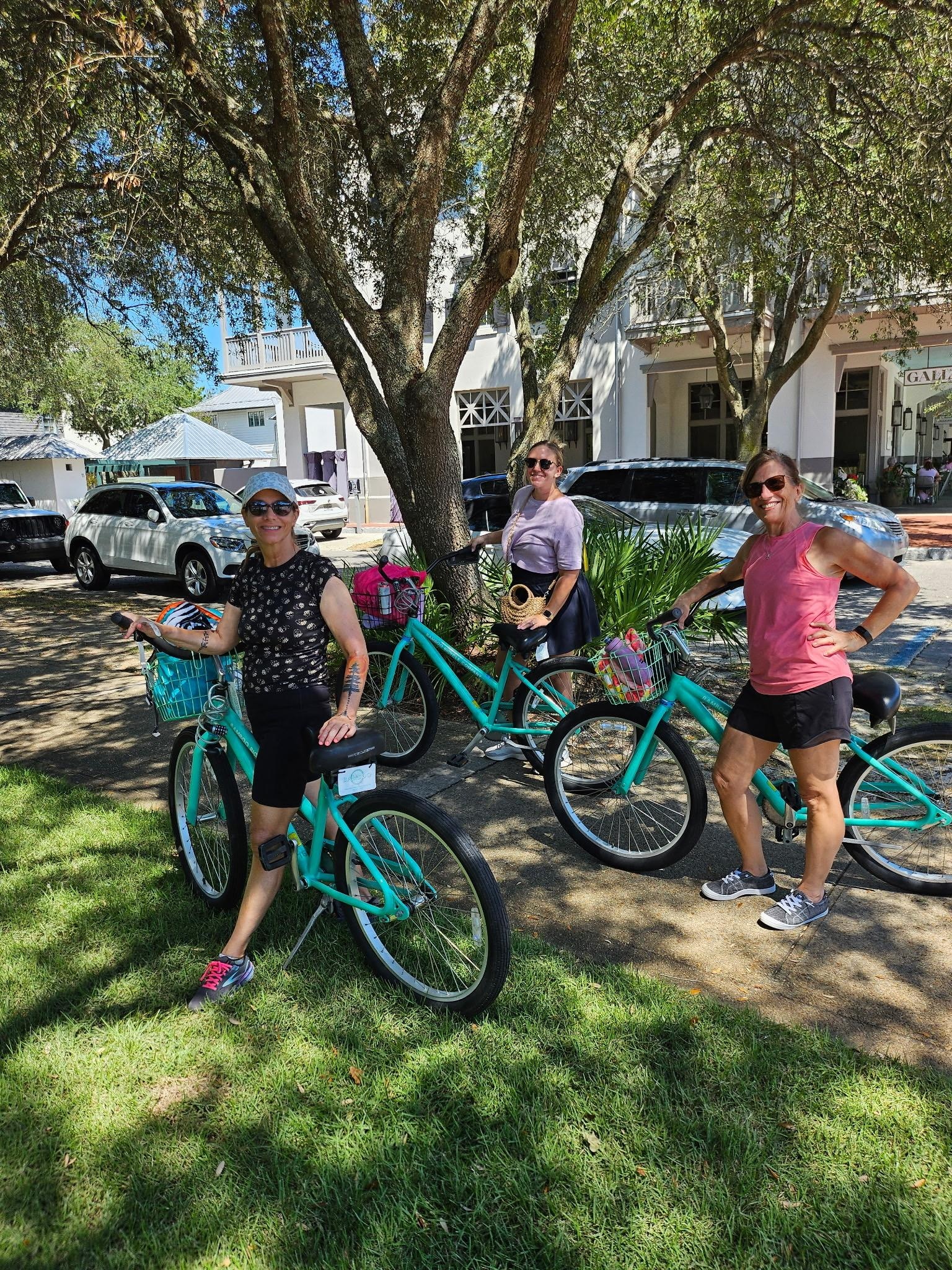 Enjoying our rental bikes!