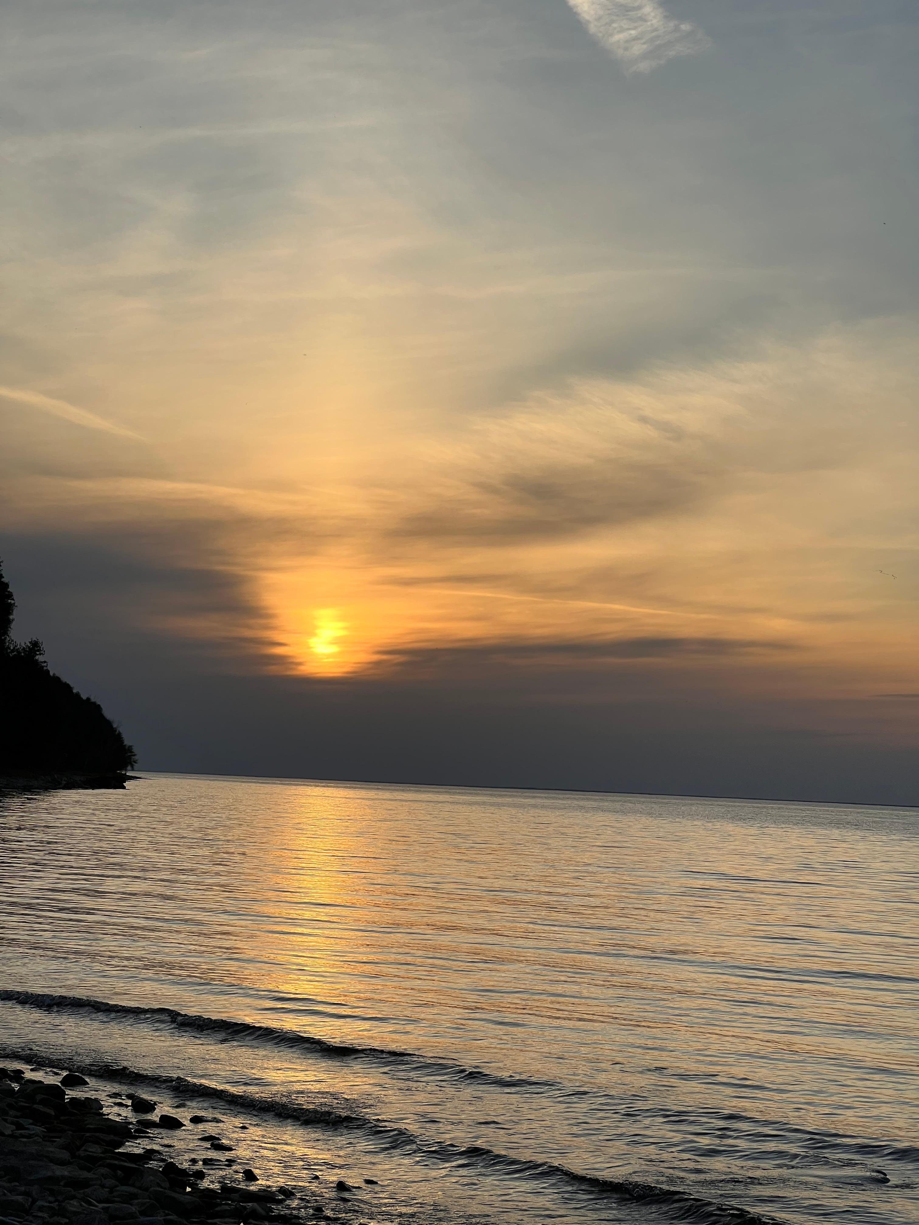 View down the road of Green Bay
