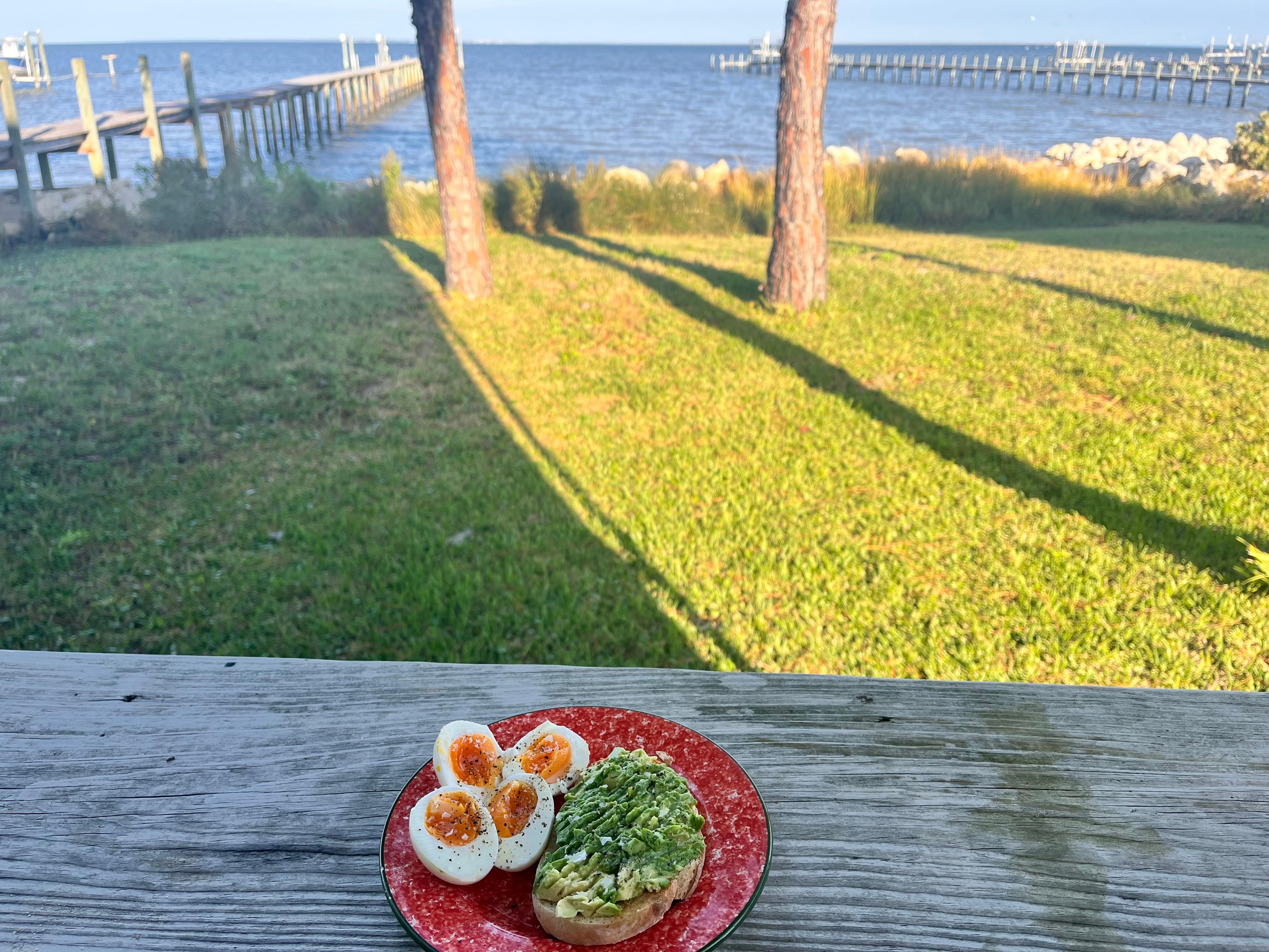 Breakfast on the deck.