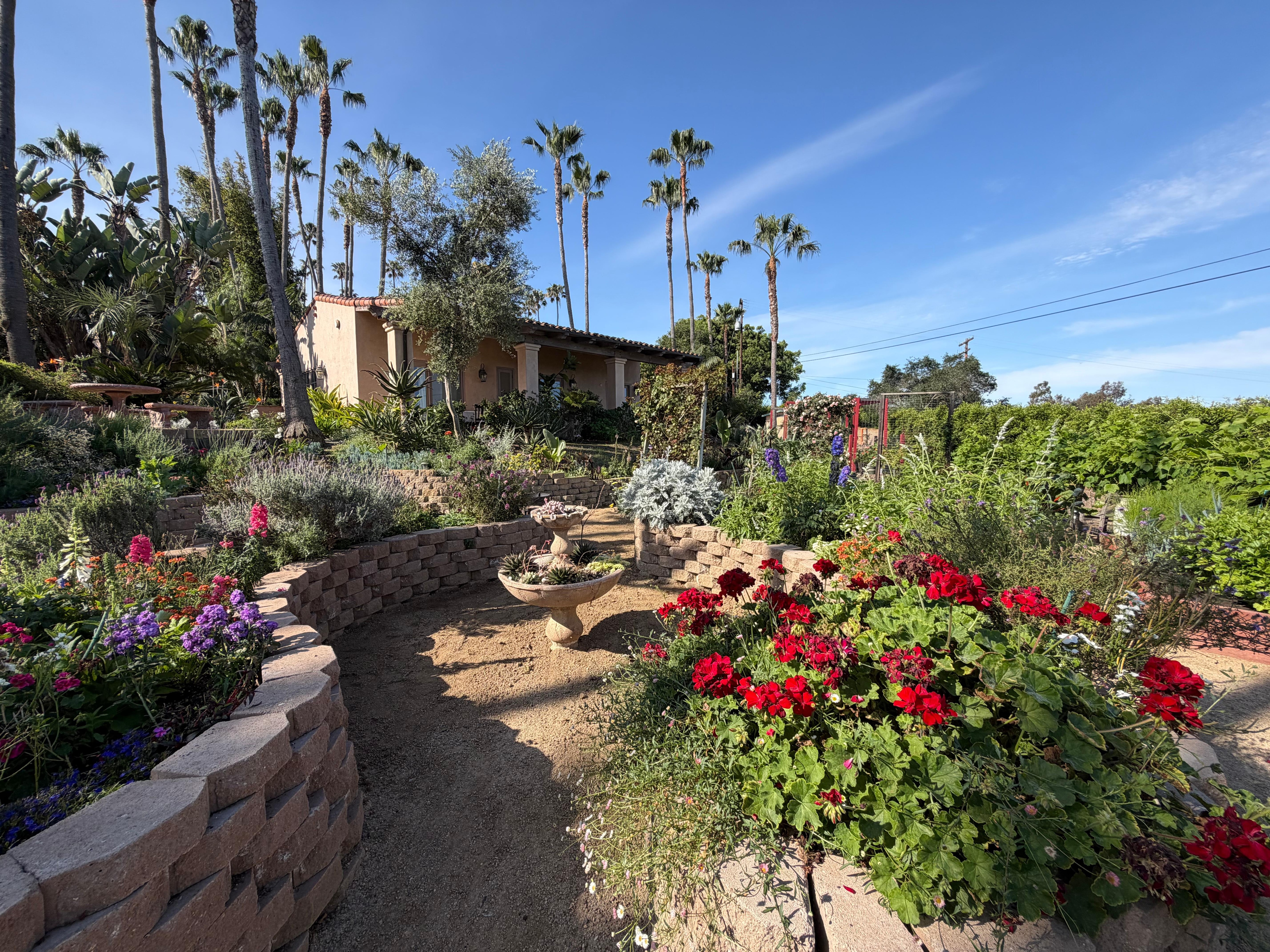 View of casita from gardens