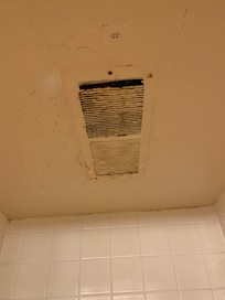 Shower Ceiling when we left.