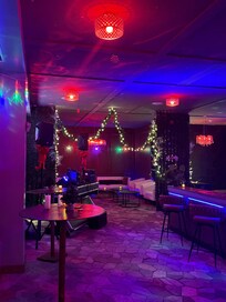 Roof top bar. Nice and great bartenders