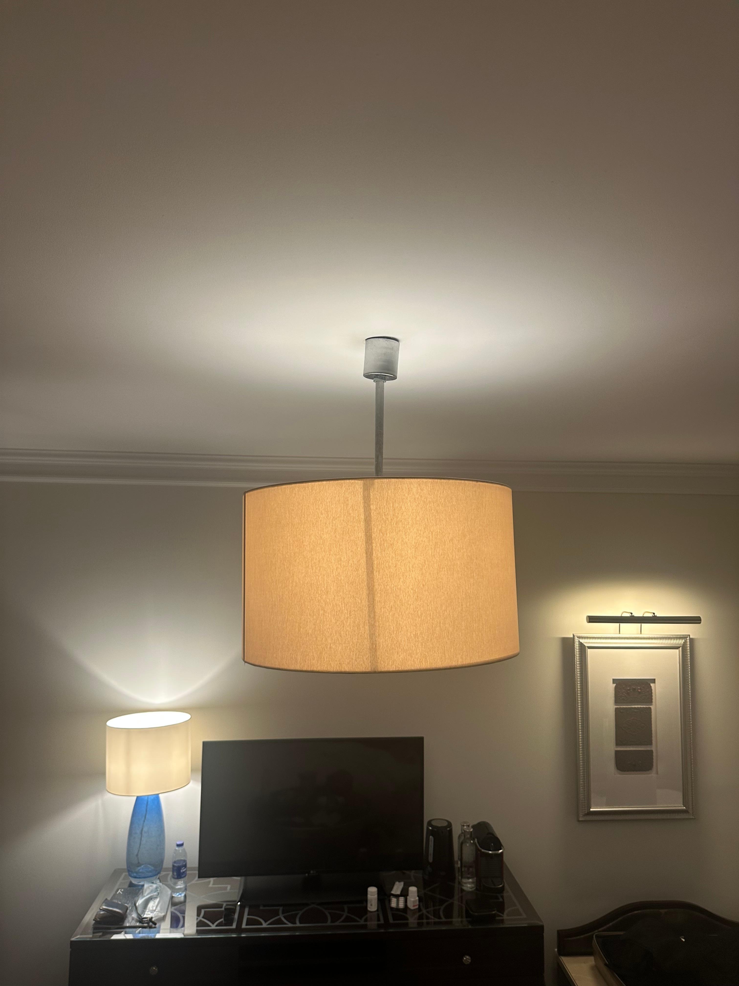Light fixture hanging sideways 