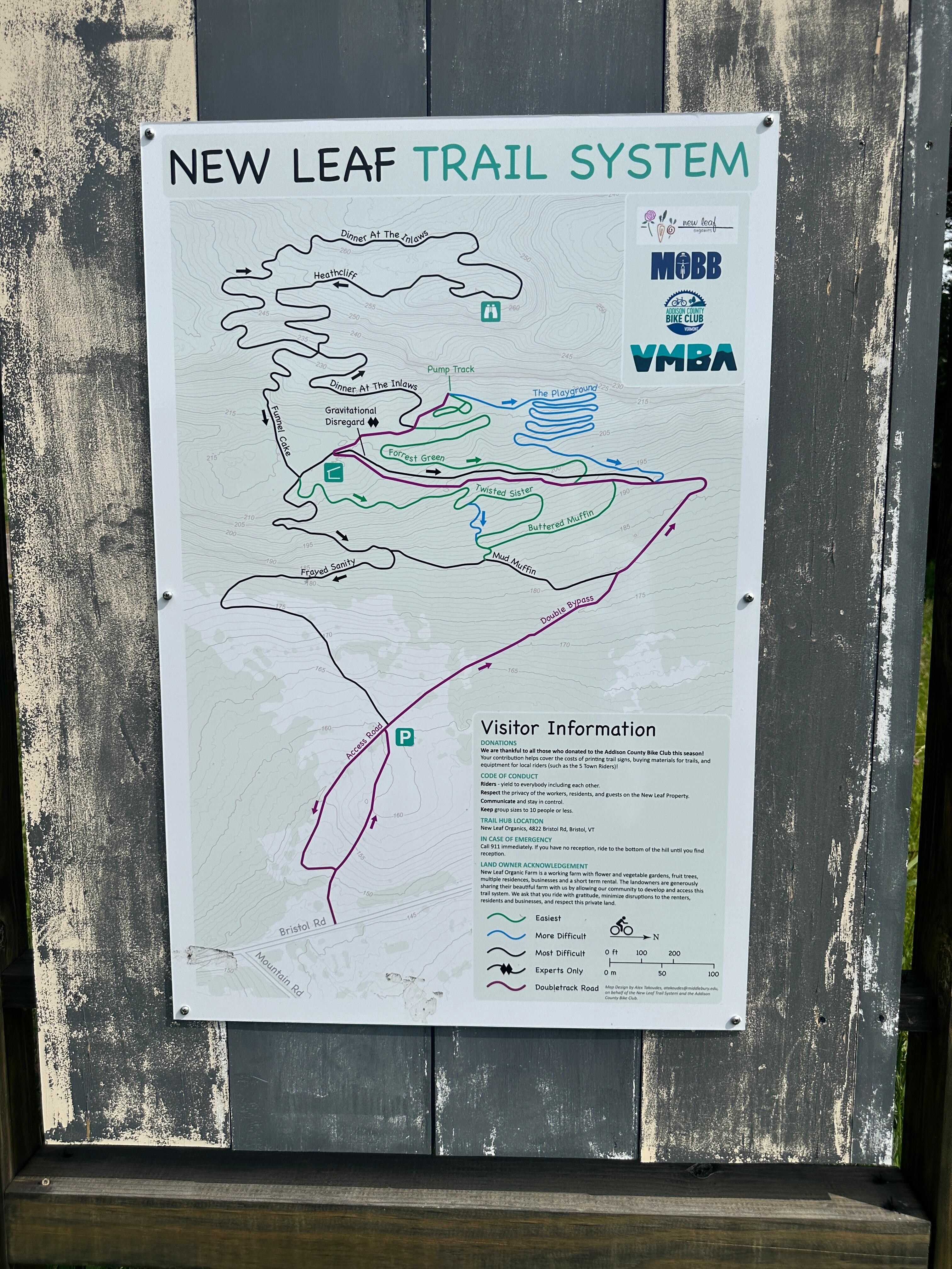 Loved the bike trail names based on difficulty; Frayed Sanity, Dinner at The Inlaws