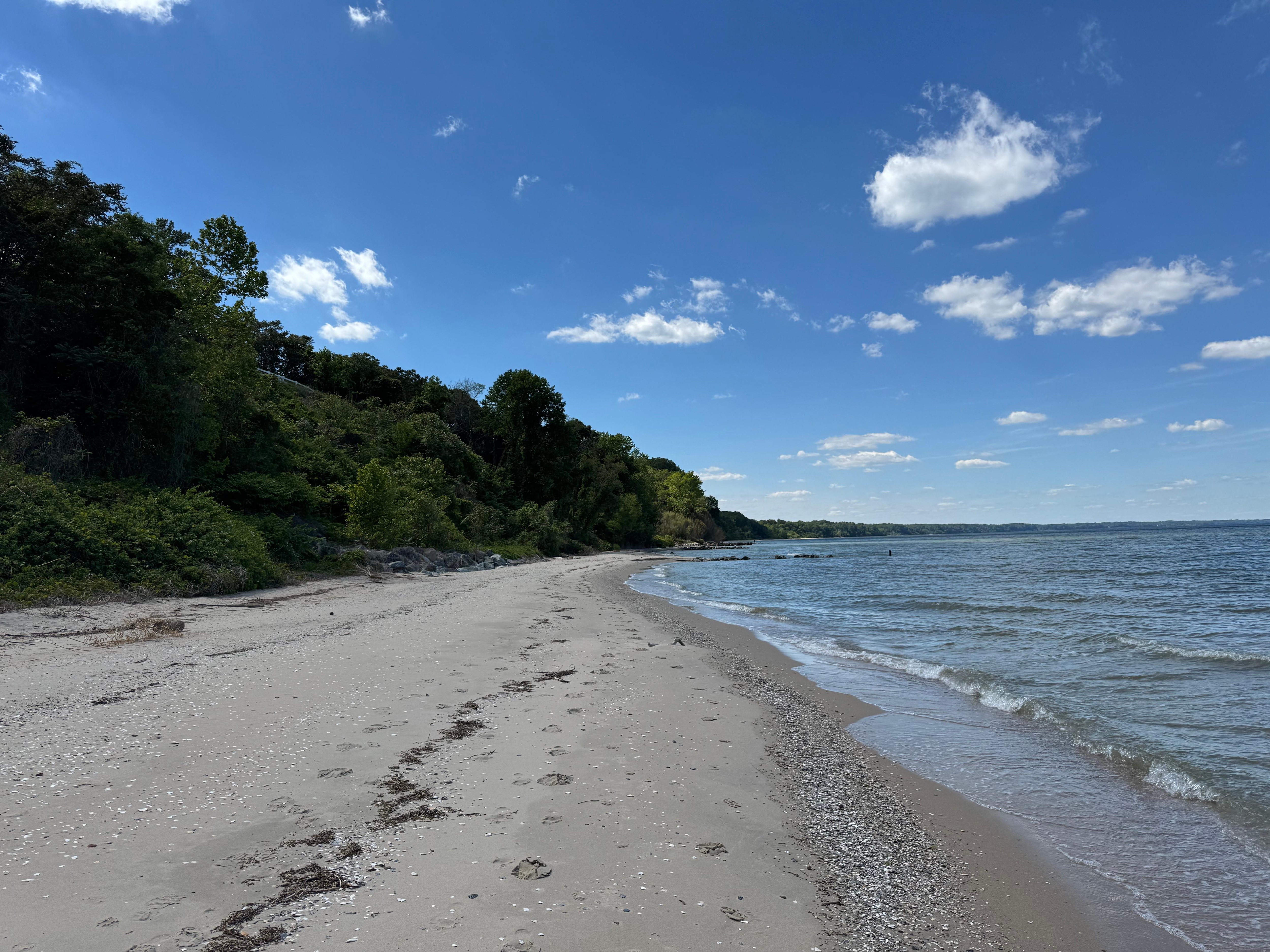 Beach below house.