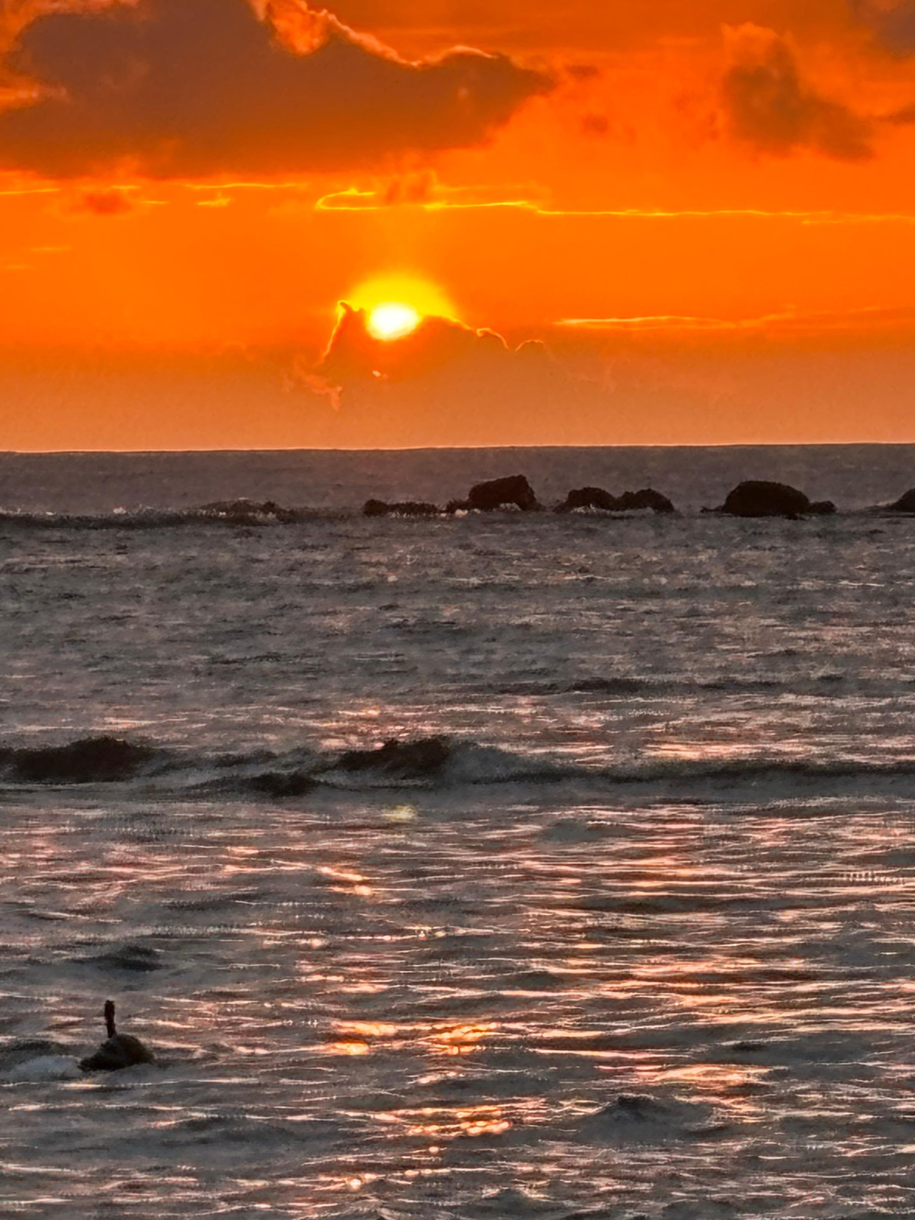 Sunset across the street from condo