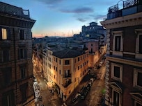 Vista dal balconcino della camera al V piano
