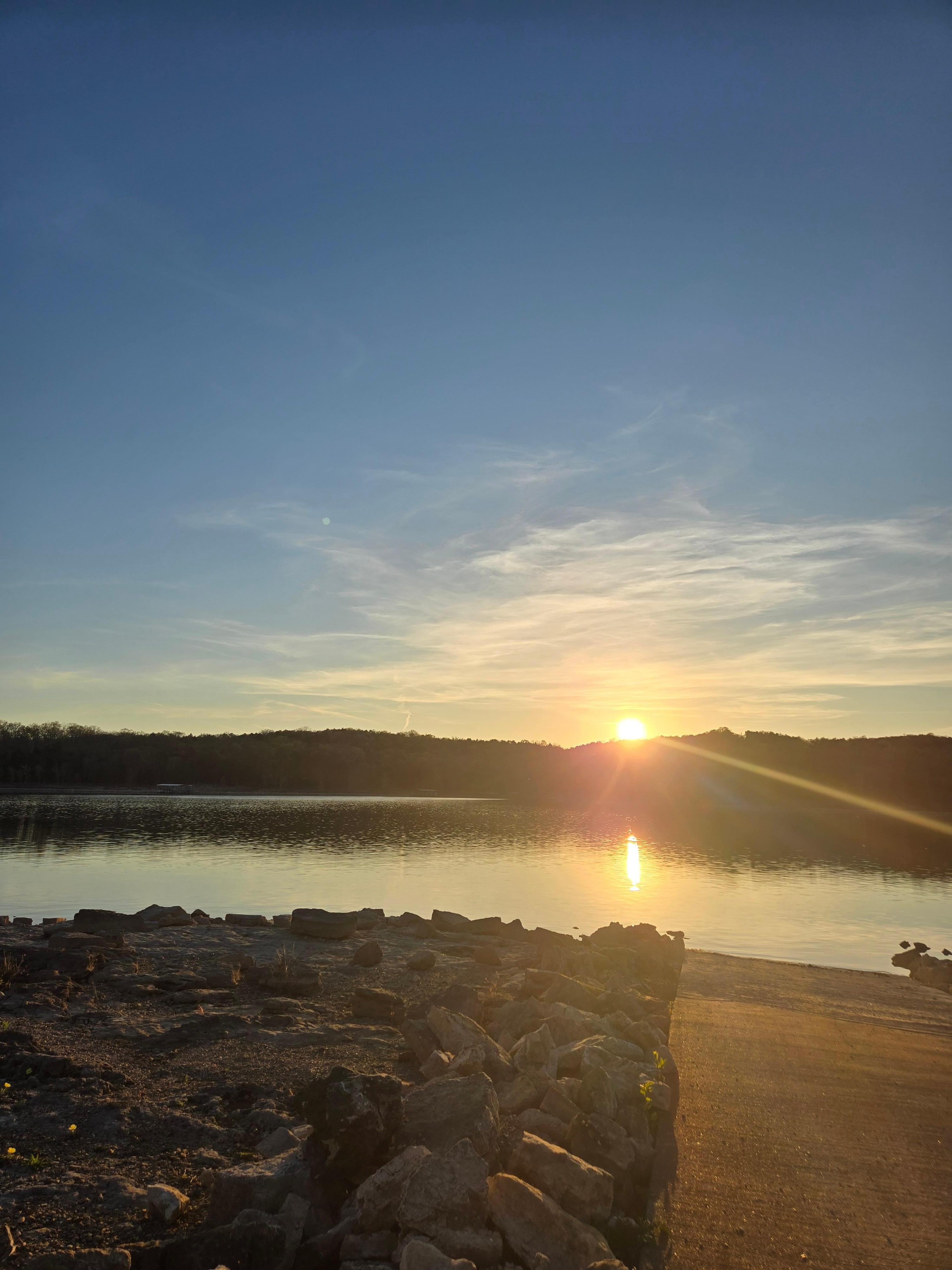 Our view of the lake was lovely. 