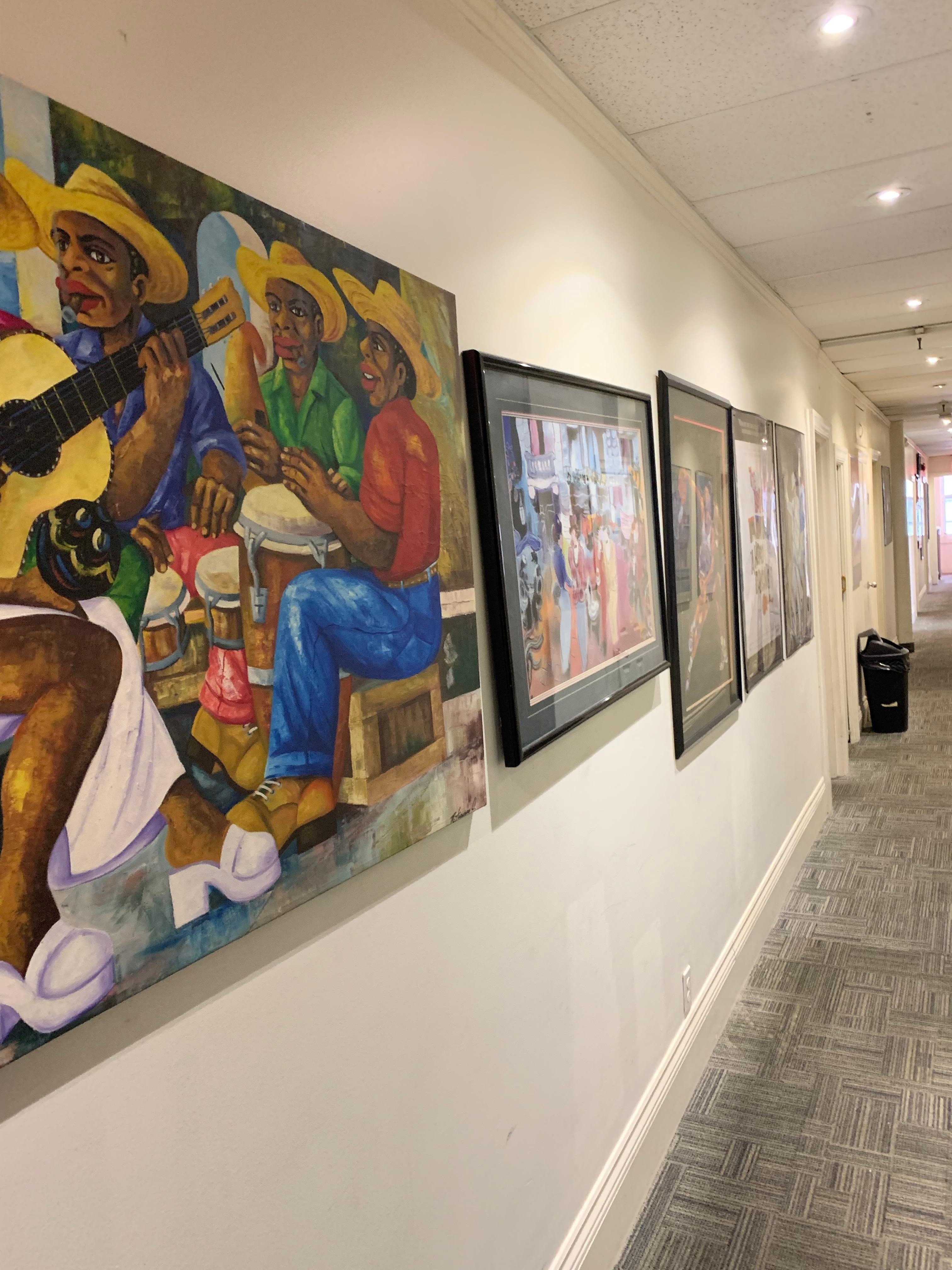 Most interesting art and posters in the hallways. 