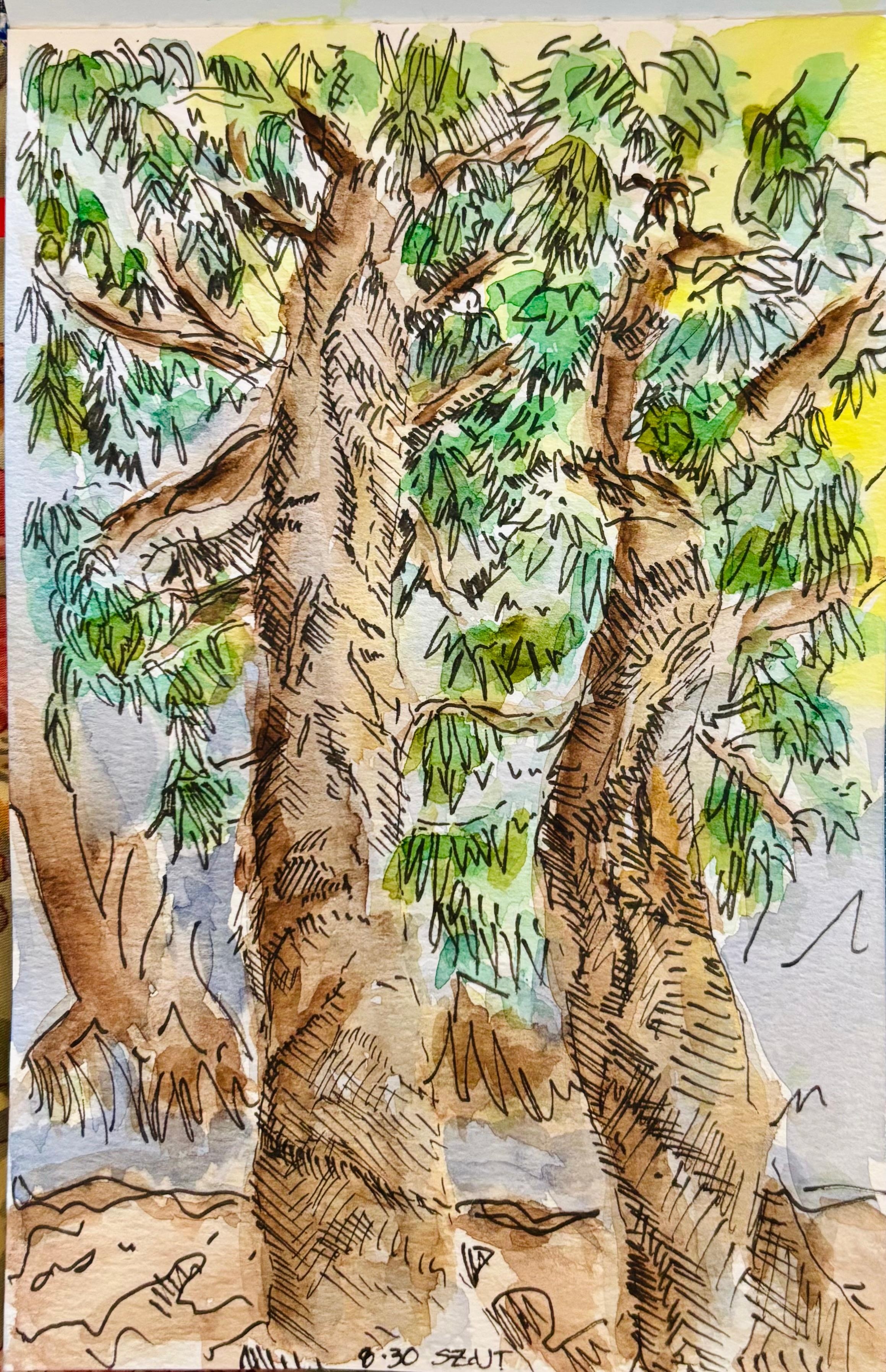 A quick watercolor painted from your deck…