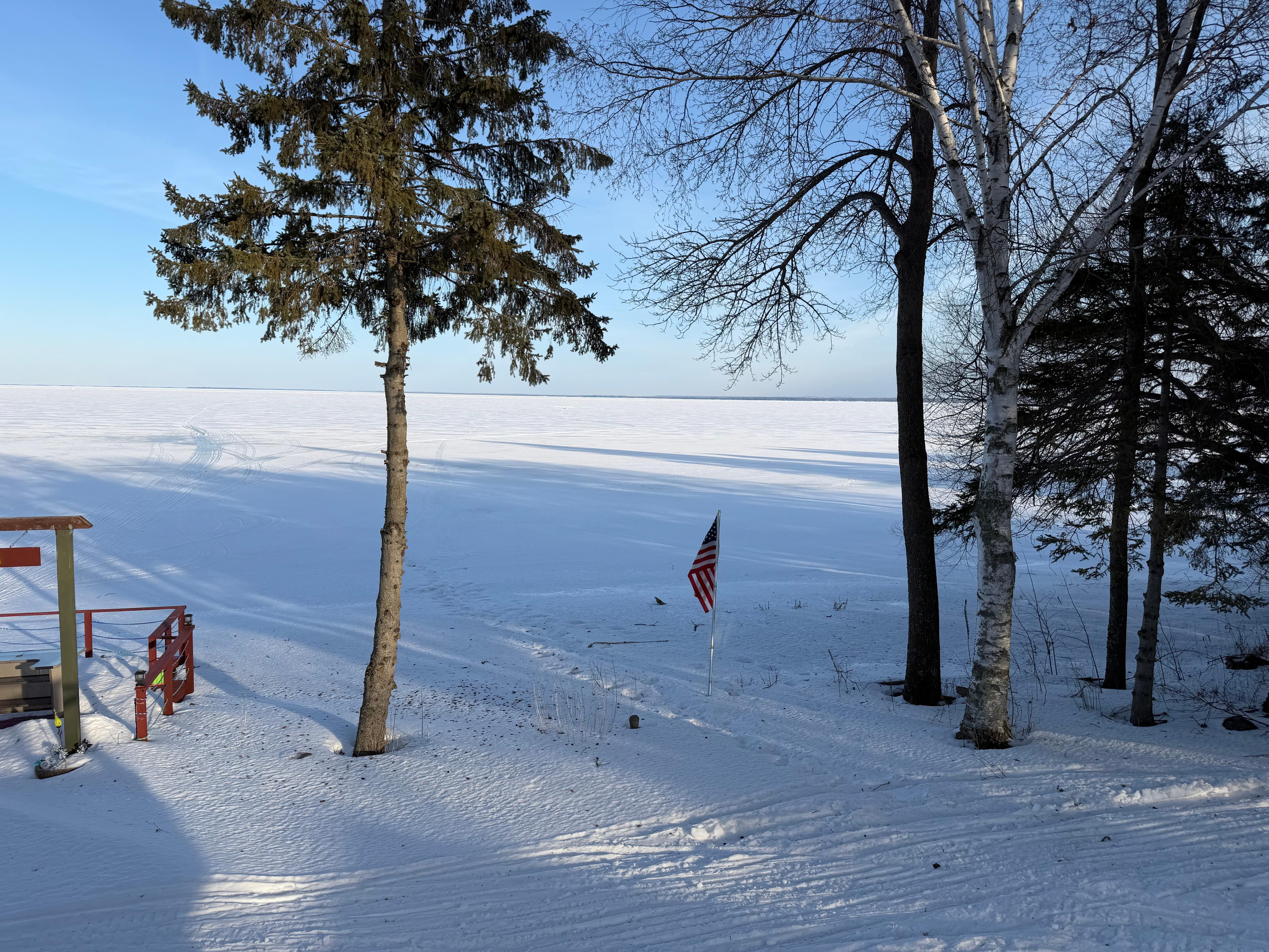 Beautiful view of the frozen bay!