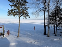Beautiful view of the frozen bay!