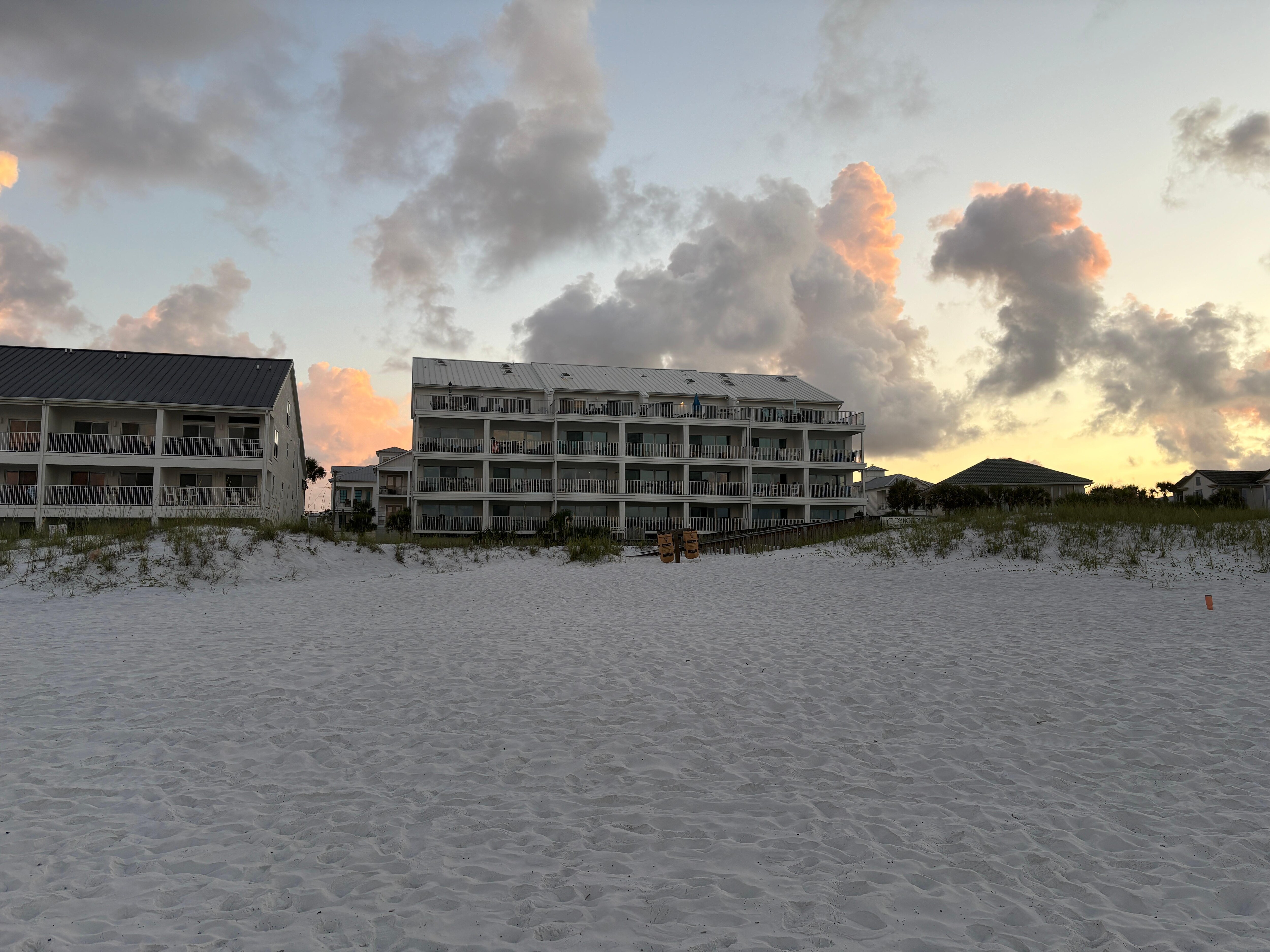 Back side of apt from oceanside