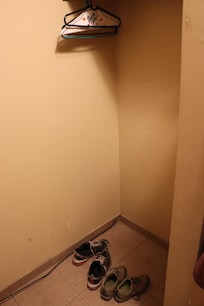 There was paint missing on all the walls.