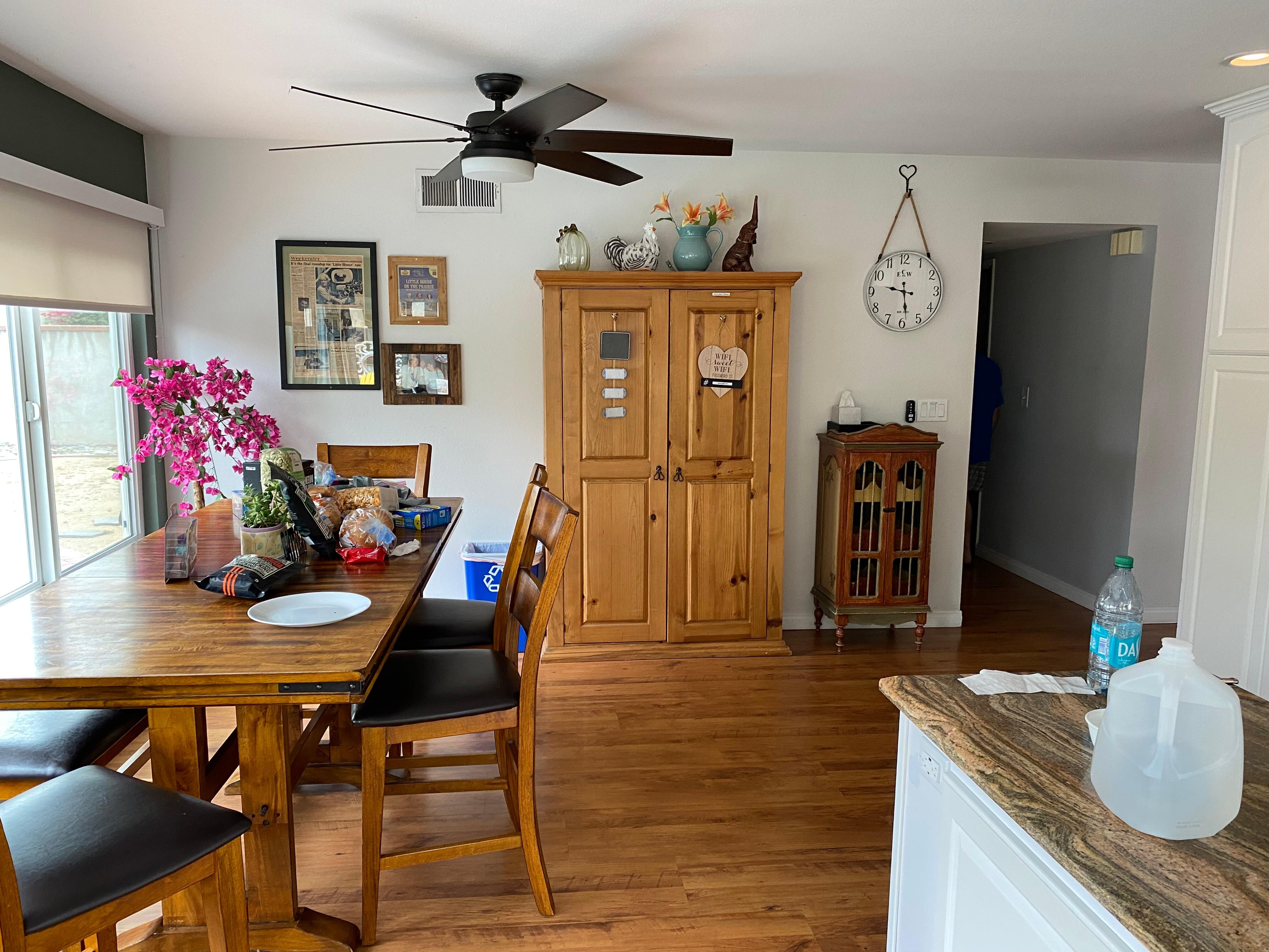 Dining room off of kitchen.