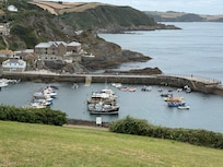 View from cliff park of harbour