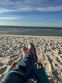 Beach just a few steps away