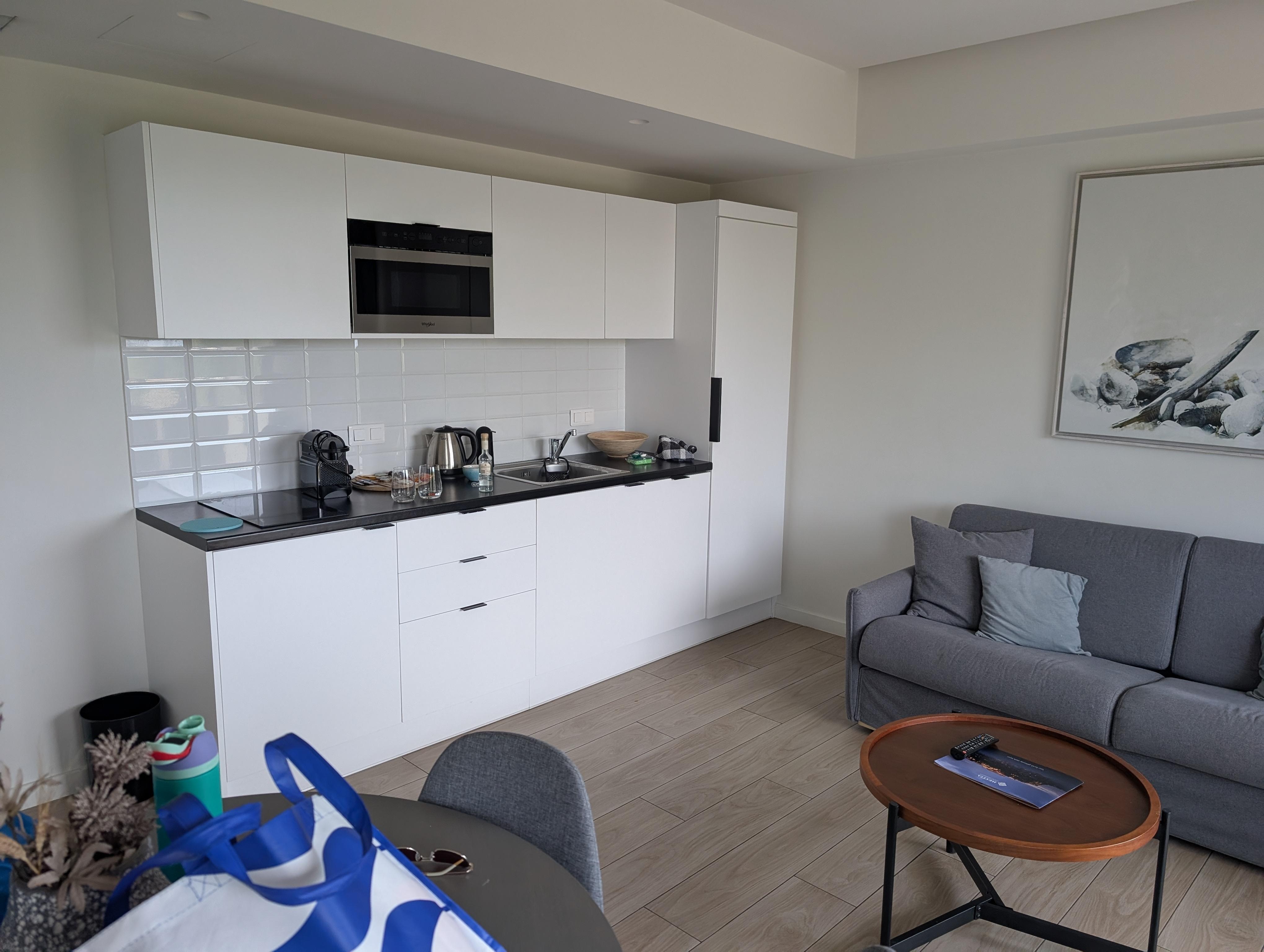 Nice kitchen setup in the living area. 