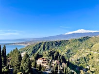 View of Etna from room. Like a painting. Gorgeous.