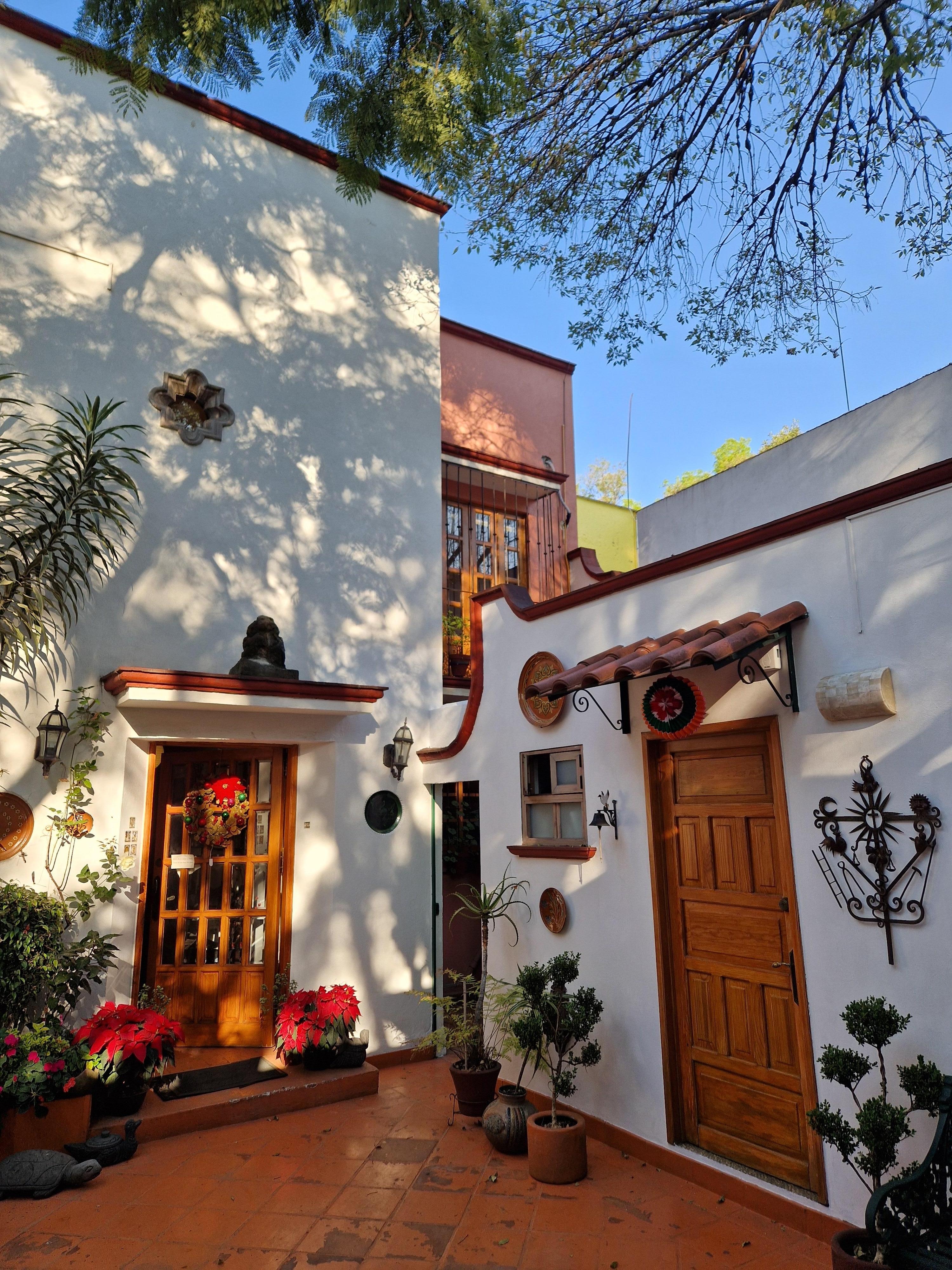 The entrance was across the street of our spacious room