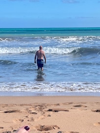 The sea was relatively calm.