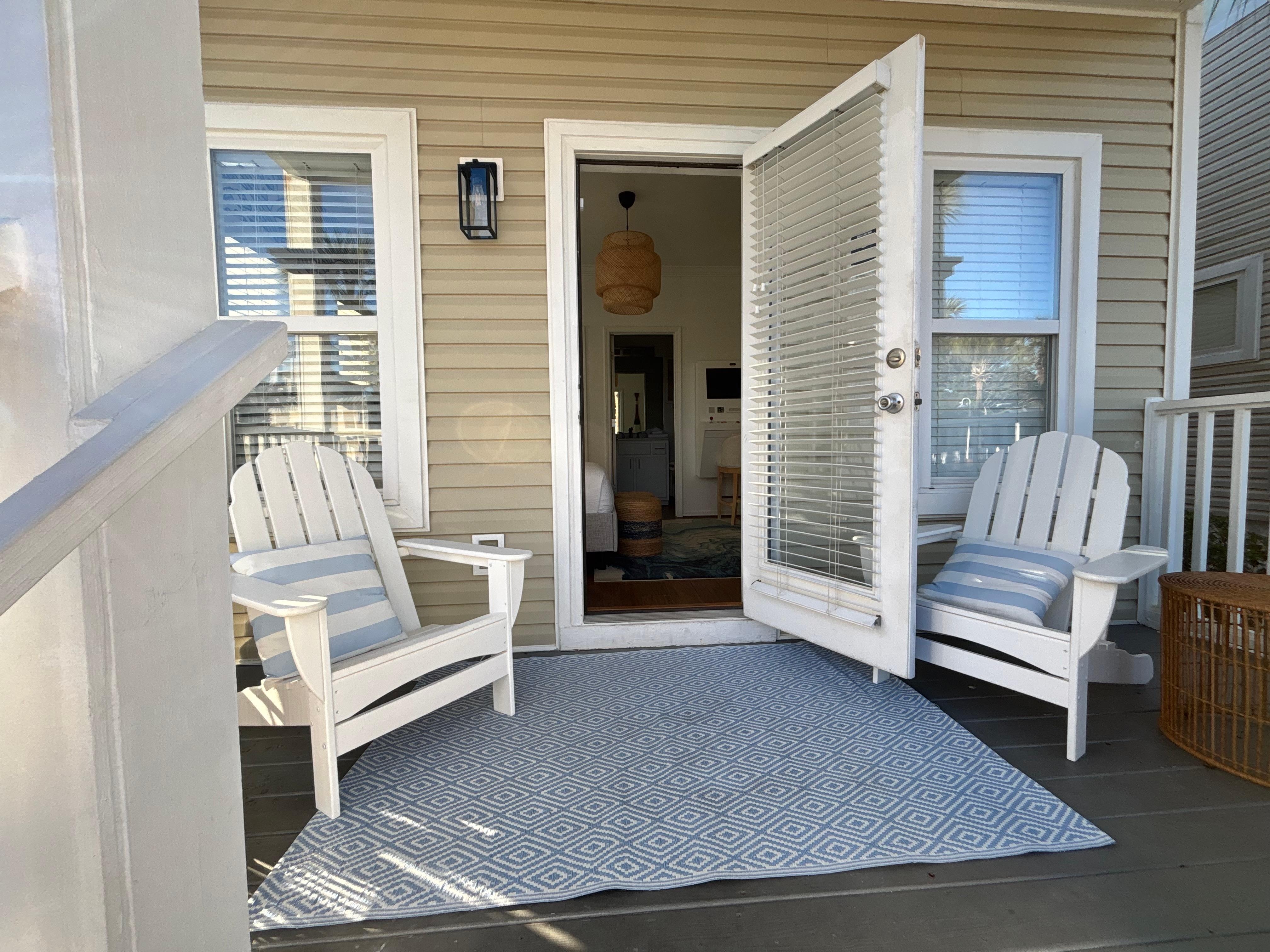 One of four outdoor spaces 