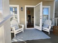 One of four outdoor spaces