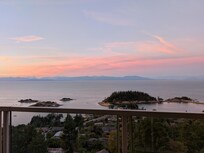 Sunset time looking East over the water directly in front of our balcony