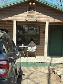 Front porch of bear cabin