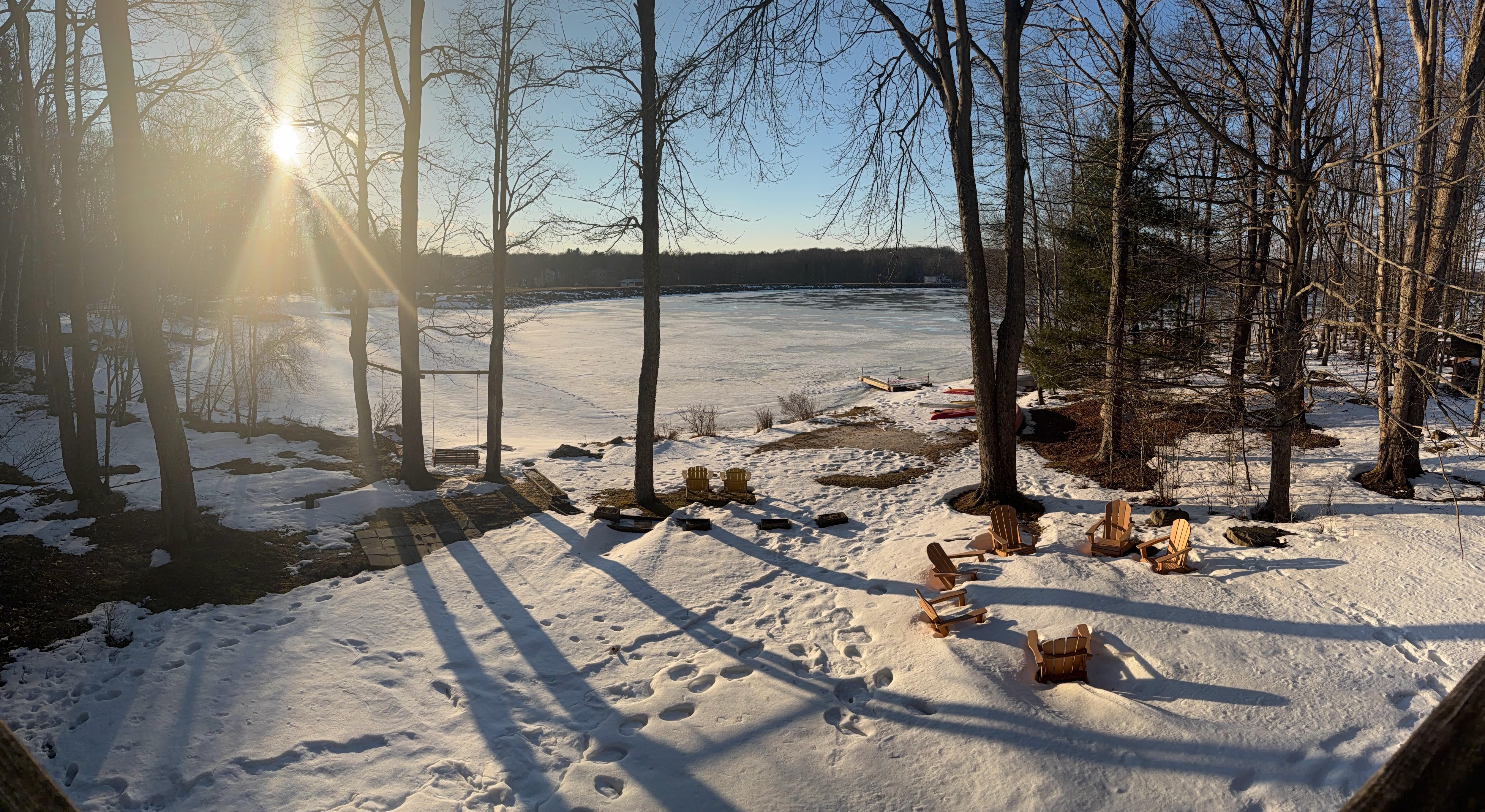Lake view from balcony. 