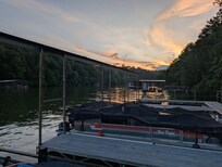 View from the dock at sunset.