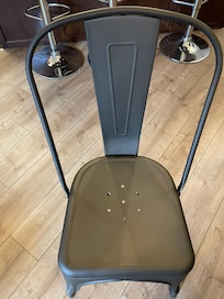 Uncomfortable metal chairs