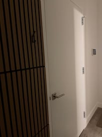Door between rooms that can’t be locked.