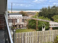 View of the beach from the balcony