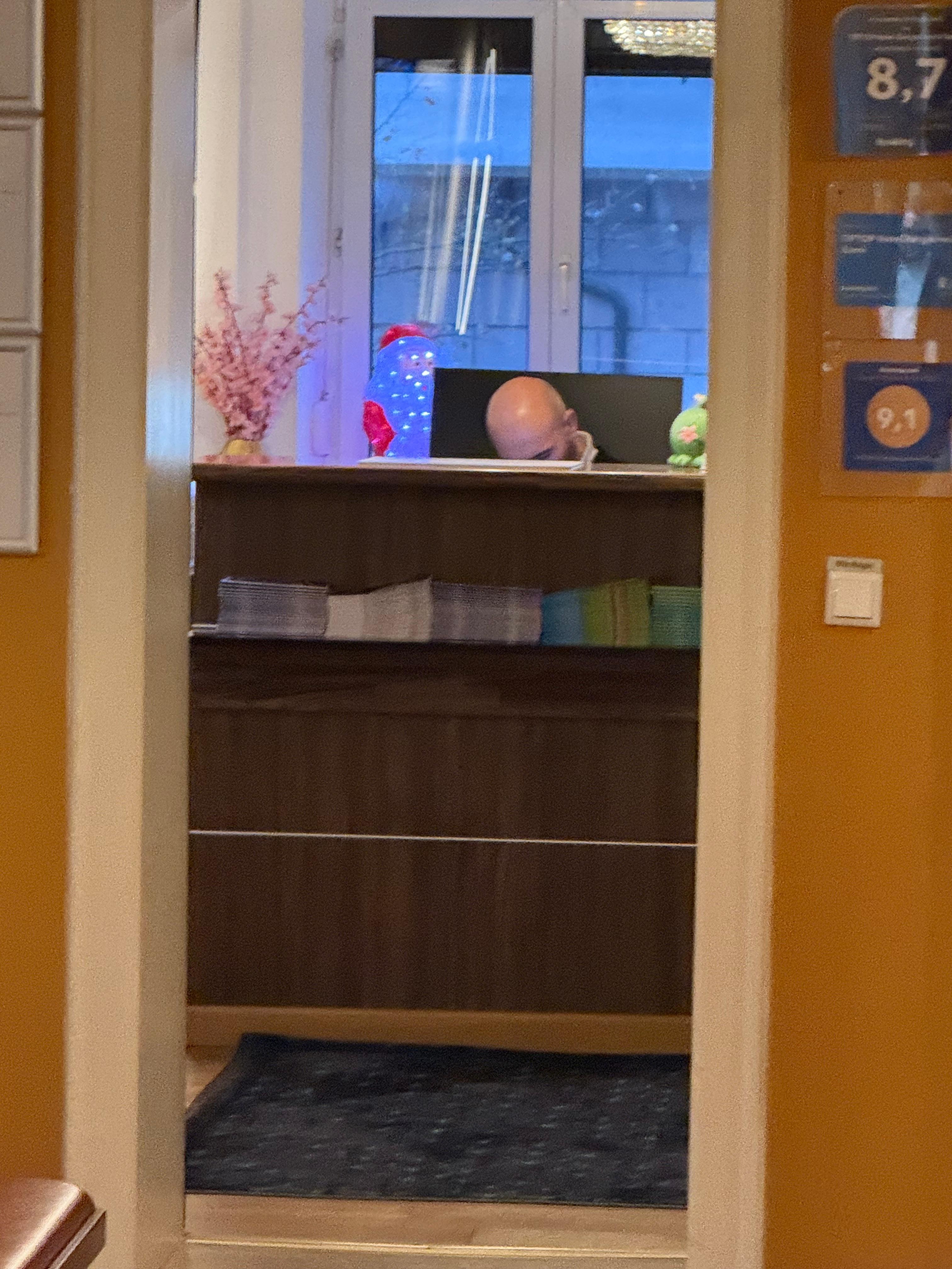 Reception with daytime staff member