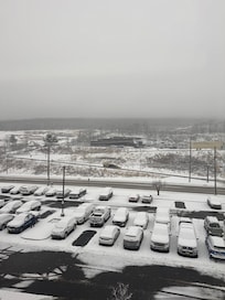 Parking lot from the window of the room