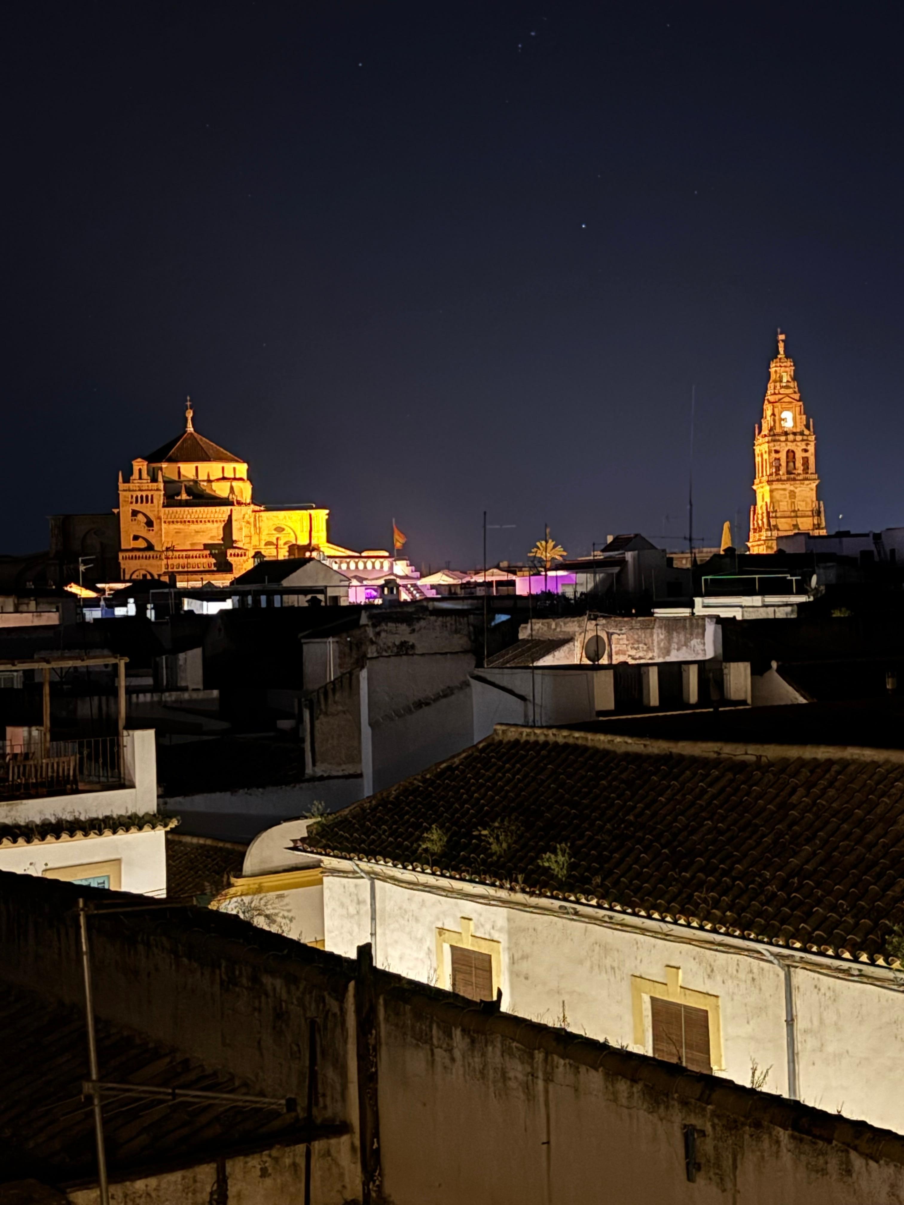 Nighttime view from terrace
