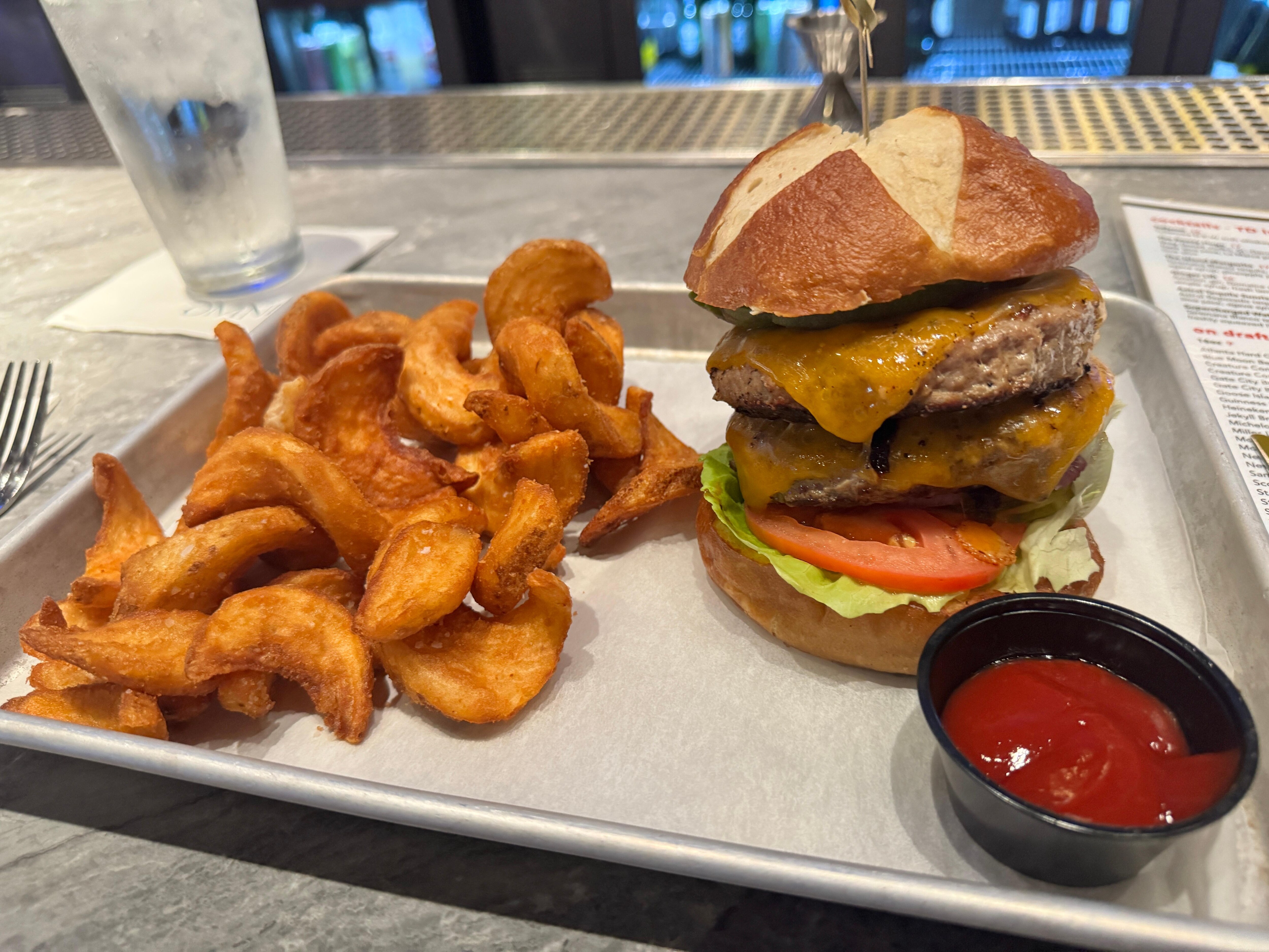 Burger at the Bar inside hotel