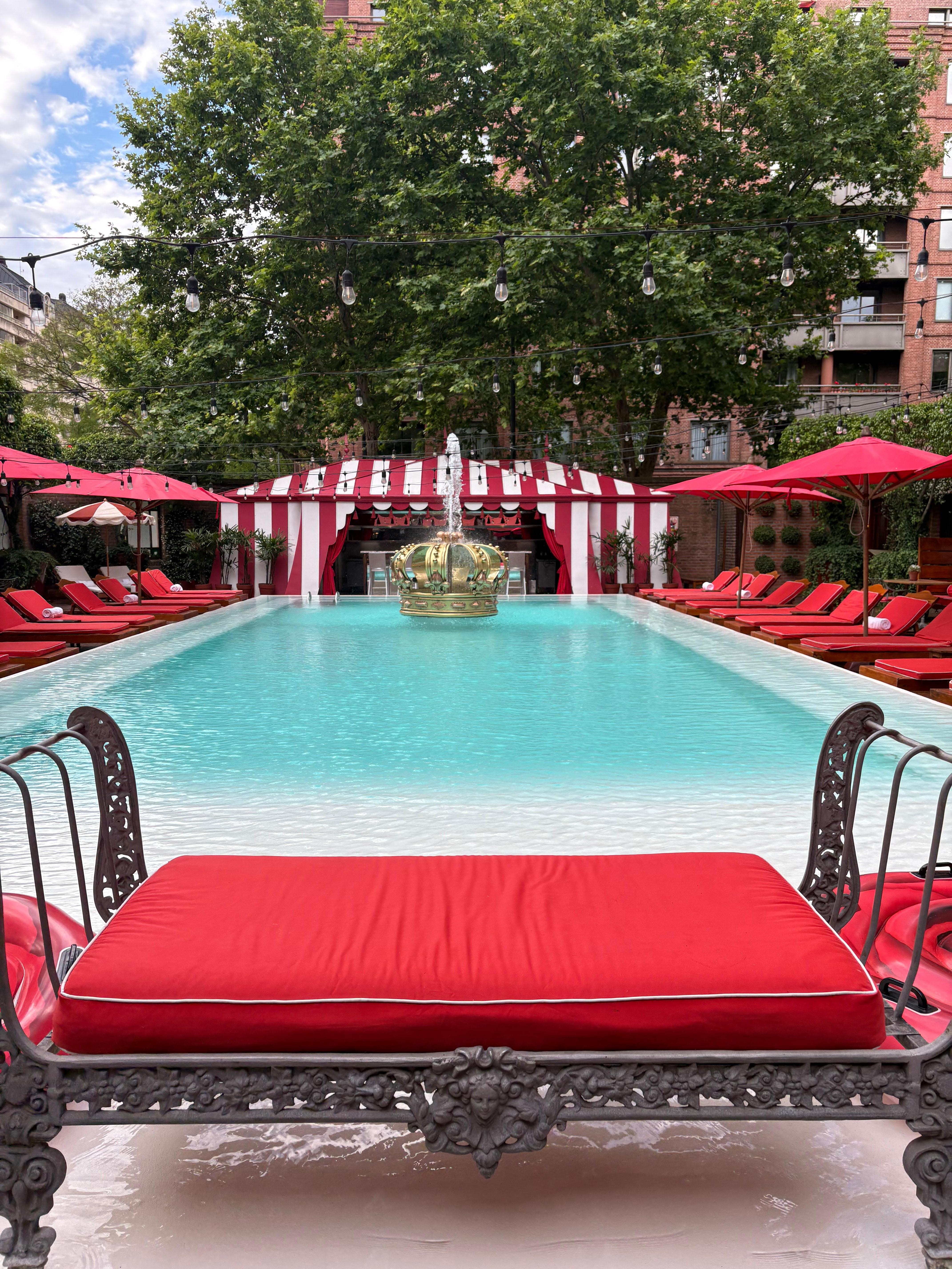 The wonderful outdoor heated pool