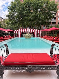 The wonderful outdoor heated pool