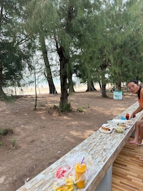 Balcony to the beach is nice and close