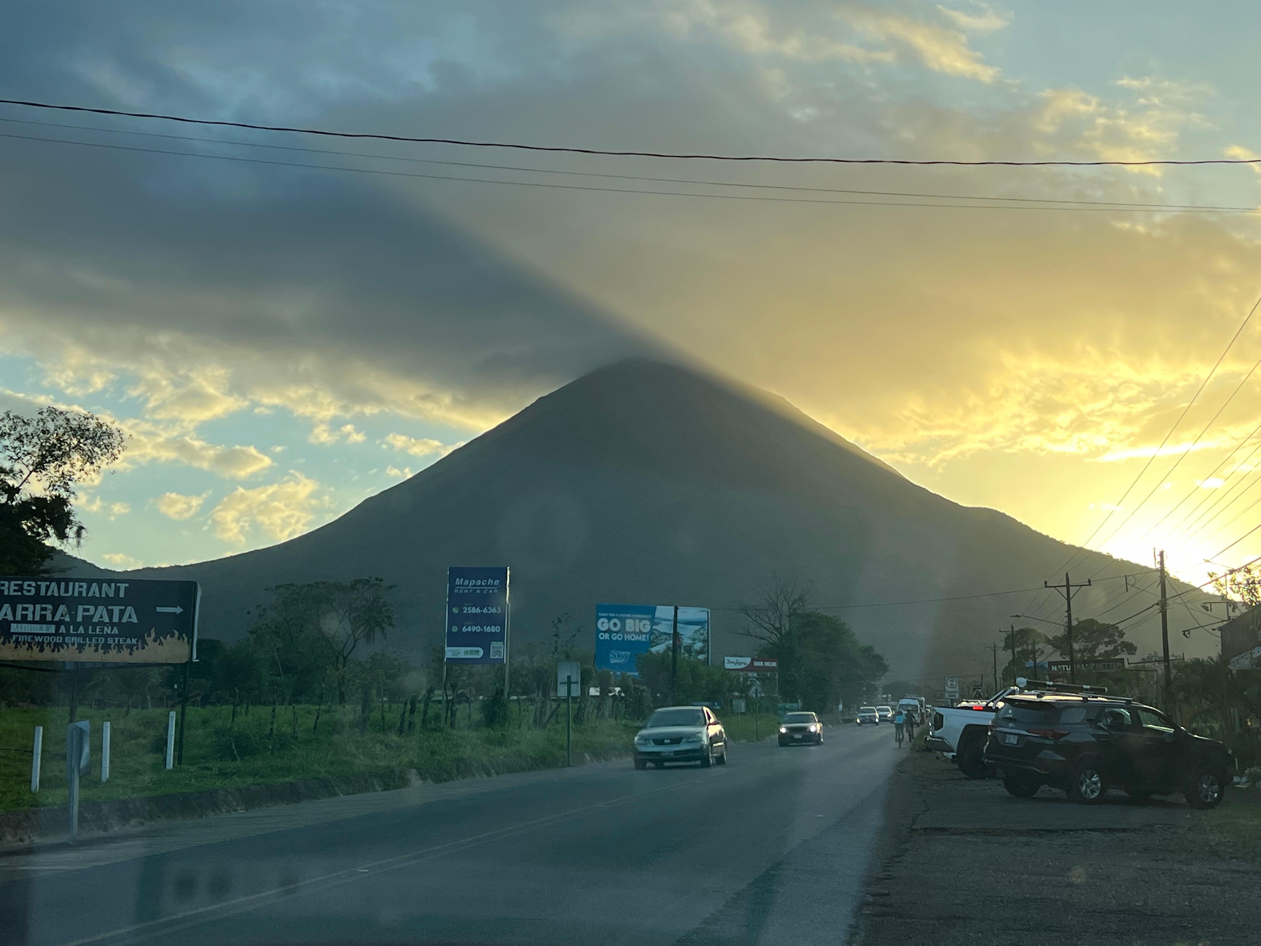 Sunset from road